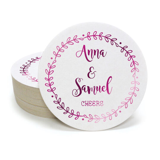 Sweet Wreath Round Coasters